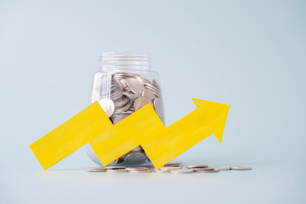 savings money increase coins in jar and yellow pap 2023 11 27 04 51 26 utc