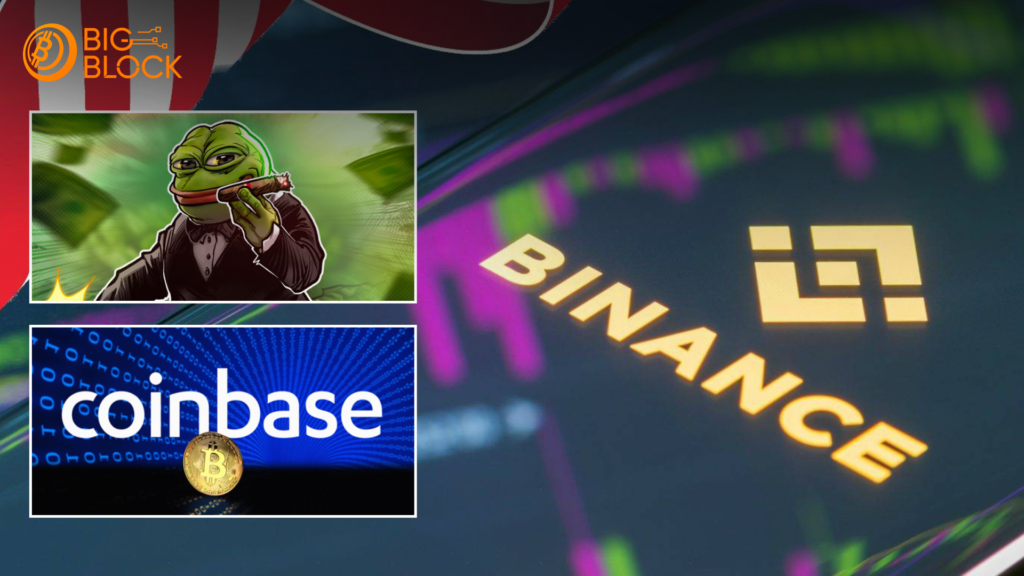 幣安美國上架PEPE，Coinbase同步新增多個迷因幣交易對，迷因幣市場火力全開！