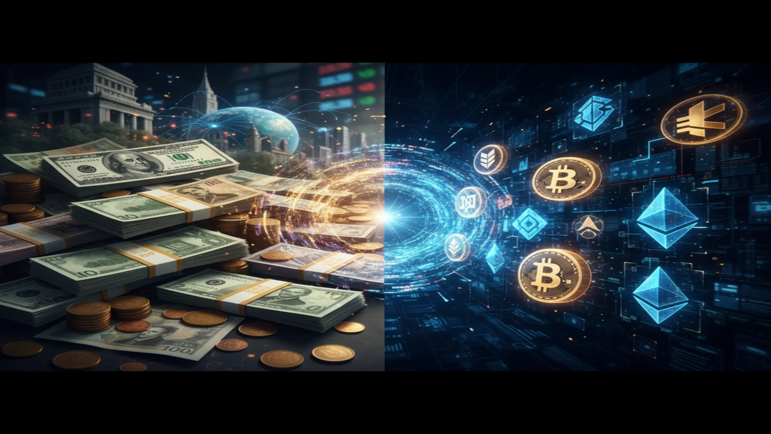 加密貨幣 vs 法定貨幣:區塊鏈如何重塑金融格局