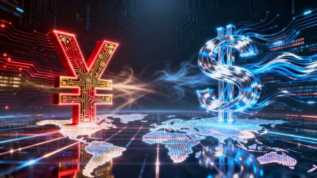 數位人民幣 vs. 美元穩定幣：一場無聲的全球貨幣競賽